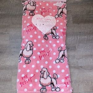 Betsey Johnson Pink Ultra Soft Plush Throw